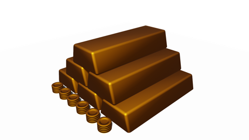 gold bars and coins preview image